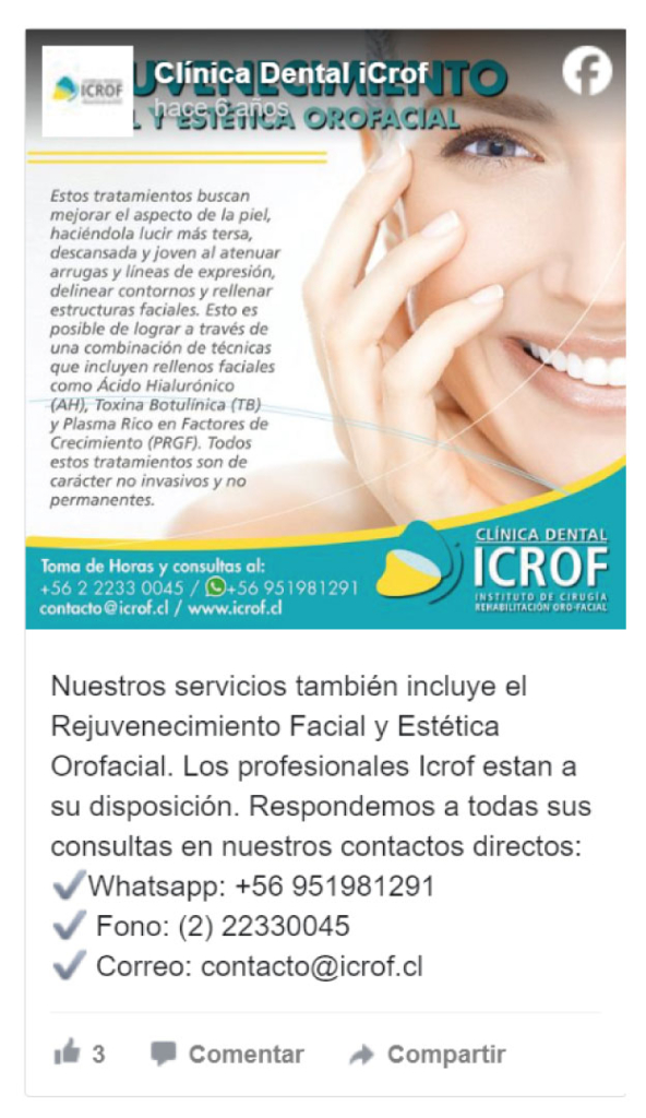 Rejuvenecimiento Facial y Estética Orofacial - Clínica Dental ICROF - Vitacura - Las Condes
